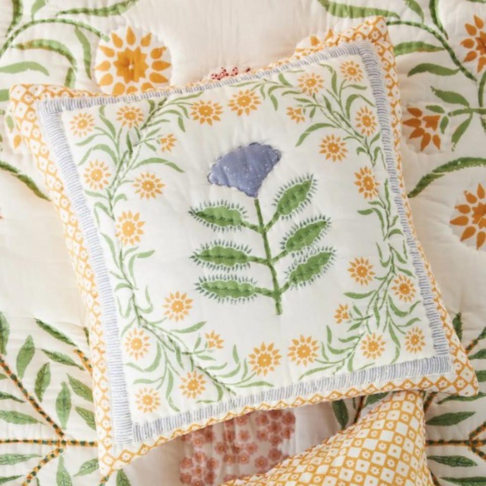 Anthropologie quilted cushion