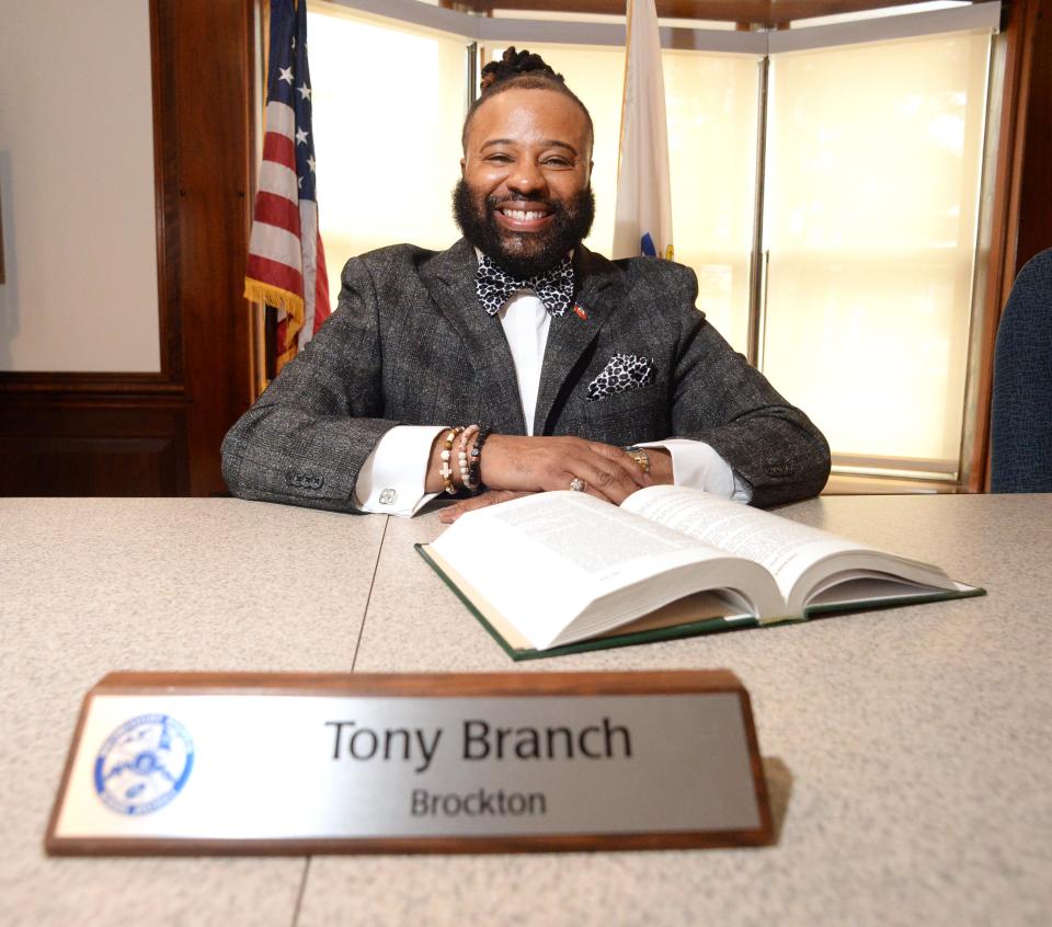 Tony Branch, the first Black chair of the Southeastern Regional School Committee, is seen in this Jan. 28, 2022 file photo.
