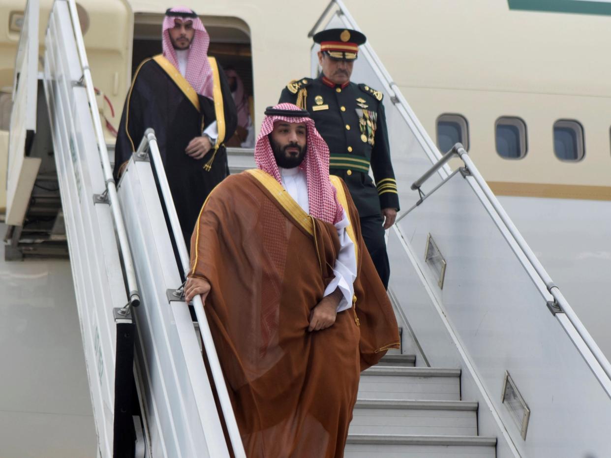 Saudi Arabia's crown prince Mohammed bin Salman arrives at Ministro Pistarini in Buenos Aires, Argentina: Reuters