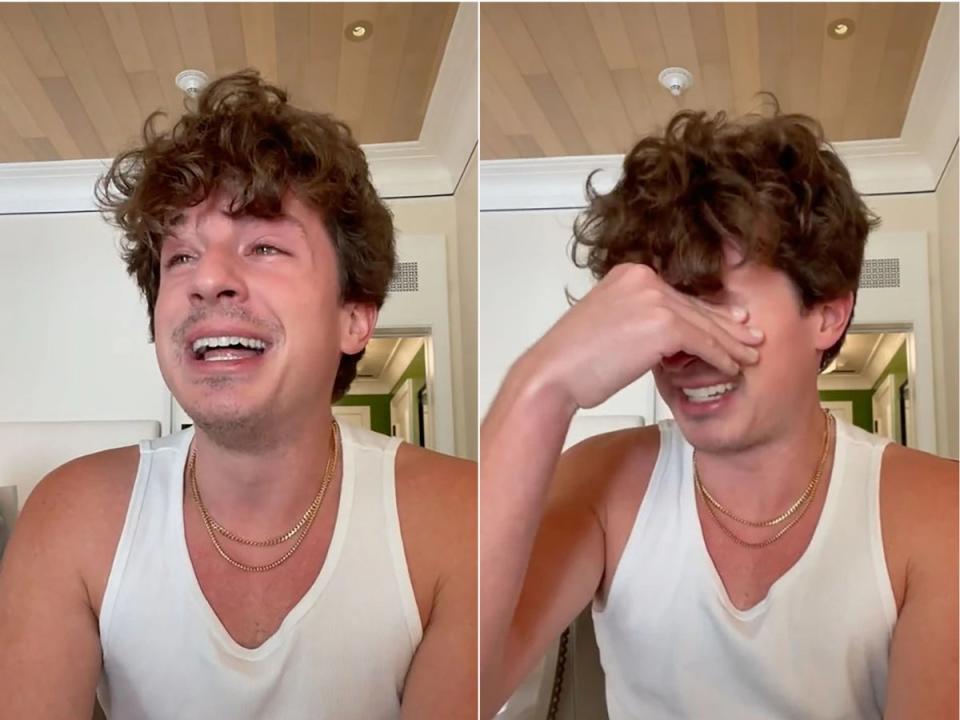 Charlie Puth gets emotional while talking about the ‘worst breakup of his life' (TikTok / Charlie Puth)