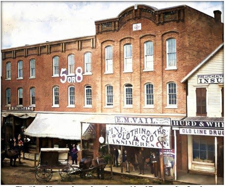 The "5 or 8" store, located on the east side of Tremont Street, five doors from Third Street and eight doors from Second Street.