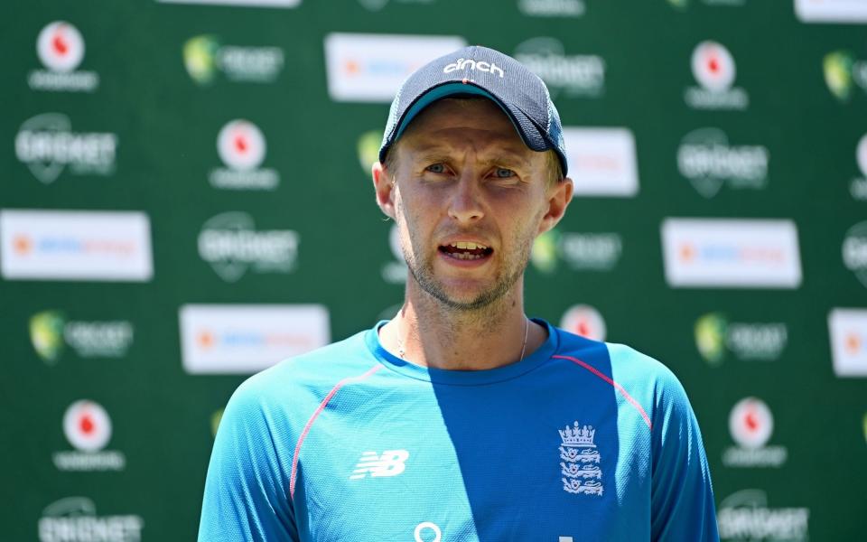 England captain Joe Root speaks to the media during a press conference ahead of the fourth Ashes Test - Shutterstock