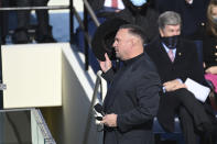 Country music singer Garth Brooks sings during President-elect Joe Biden's inauguration ceremony, Wednesday, Jan. 20, 2021, in Washington.(Saul Loeb/Pool Photo via AP)