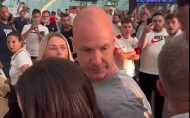 Anthony Taylor and his family at Budapest airport - Abuse of English referee Anthony Taylor by Roma fans at Budapest airport slammed as ‘abhorrent’