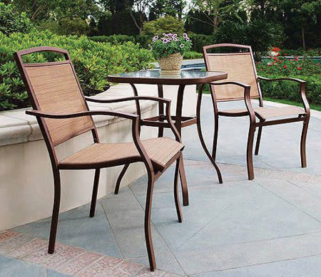 Mainstays Sand Dune 3-Piece Outdoor Bistro Set. (Photo: Walmart)