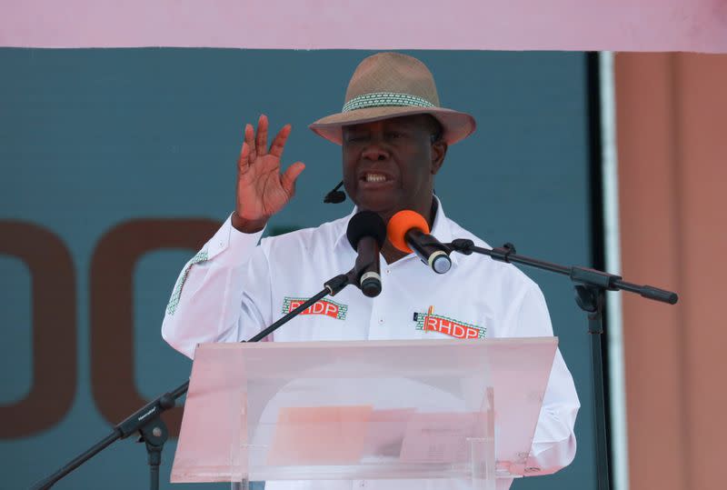 FILE PHOTO: Ivory Coast President Alassane Ouattara officially nominated to stand for third term in Abidjan