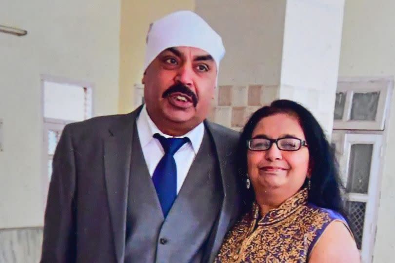 Former subpostmistress Sushma Blaggan with her husband Narrinder