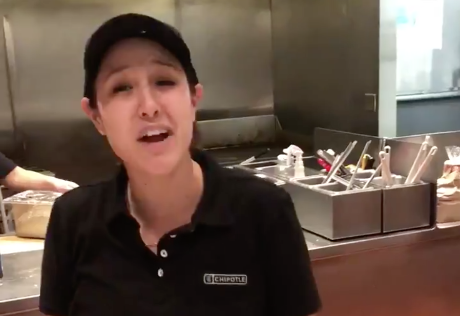 A Chipotle manager was fired for refusing to serve a group of black men. (Photo: Twitter/@masudalii)