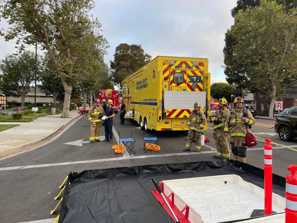 Tuesday evening, the Ventura County Fire Department responded to a hazmat leak near the Pleasant Valley and Ventura Roads intersection.