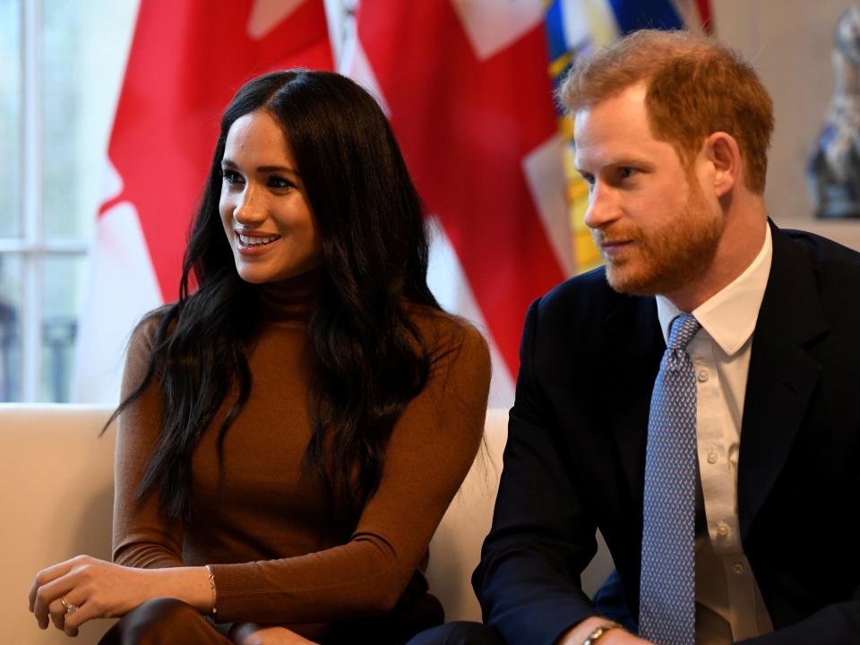 FILE PHOTO: Britain's Prince Harry and his wife Meghan, Duchess of Sussex visit Canada House in London, Britain  January 7, 2020. Daniel Leal-Olivas/Pool via REUTERS