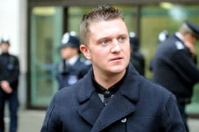 File photo dated 16/10/13 of former leader of the EDL Tommy Robinson (real name Stephen Yaxley-Lennon) who has been jailed for 18 months for mortgage fraud. PRESS ASSOCIATION Photo. Issue date: Thursday January 23, 2014. The 31-year-old had previously admitted two counts of the offence at a hearing in November. See PA story COURTS Robinson. Photo credit should read: Anthony Devlin/PA Wire