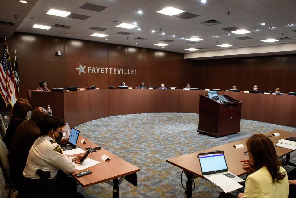 Fayetteville City Council meeting on Monday, April 25, 2022.