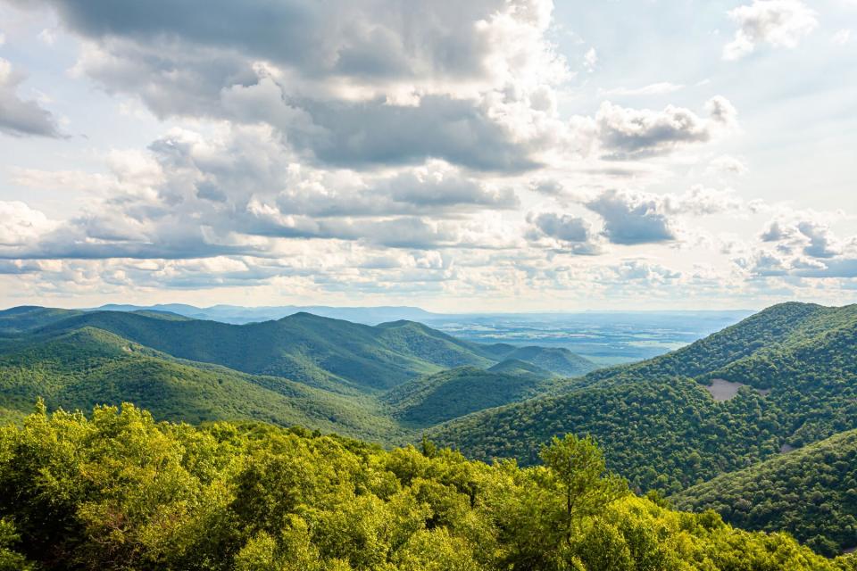 View from Blackrock Summit in Shenandoah National Park,VA