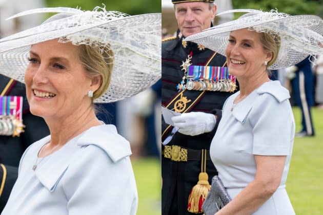 Sophie, Duchess of Edinburgh Dons Light Blue Roland Mouret Maxidress for  King Charles' Garden Party During Royal Family's Visit to Scotland