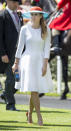 <p>An understated look is always going to be a hit, as Beatrice proved in this simple white dress and coloured hat combo at Ascot in 2015. <em>[Photo: Getty]</em> </p>