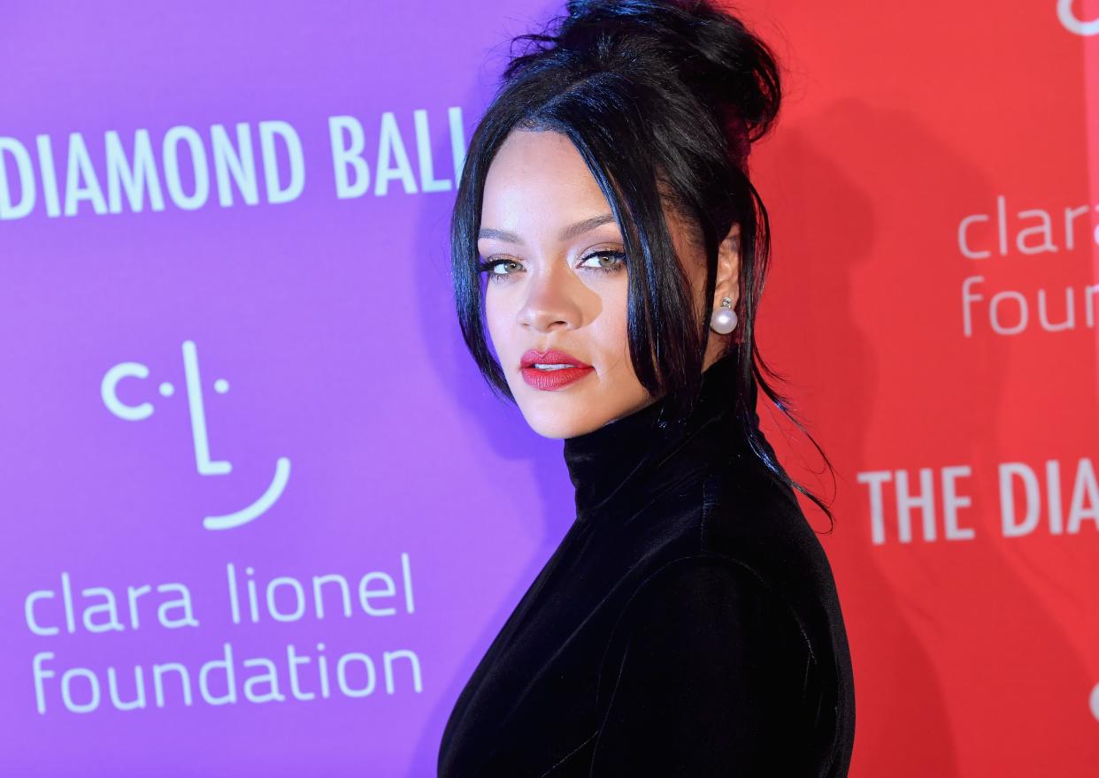 Barbadian singer/actress Rihanna arrives for Rihanna's 5th Annual Diamond Ball Benefitting The Clara Lionel Foundation at Cipriani Wall Street on September 12, 2019 in New York City. (Photo by Angela Weiss / AFP)        (Photo credit should read ANGELA WEISS/AFP/Getty Images)