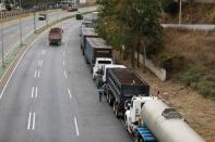 Venezuelan truckers wait in long lines for fuel amid diesel shortages