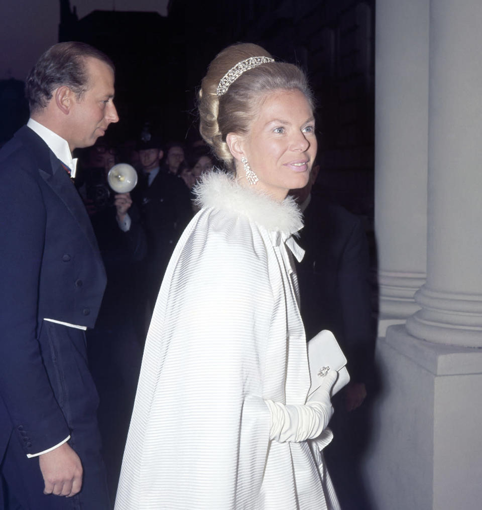 The Duchess of Kent wearing the petite bandeau tiara in 1969