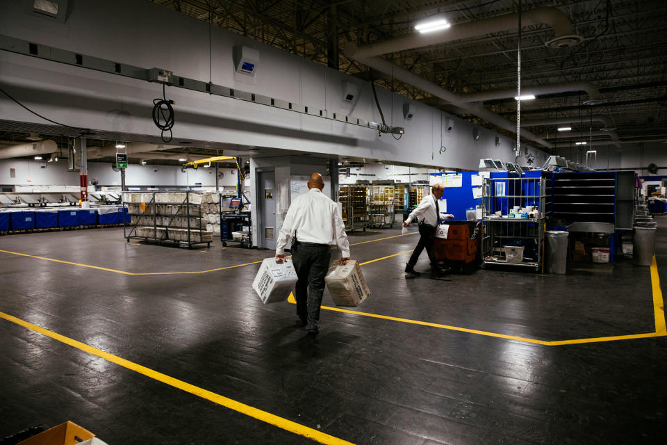 Inside the first Sorting and Delivery Center in Athens<span class="copyright">Kendrick Brinson for TIME</span>