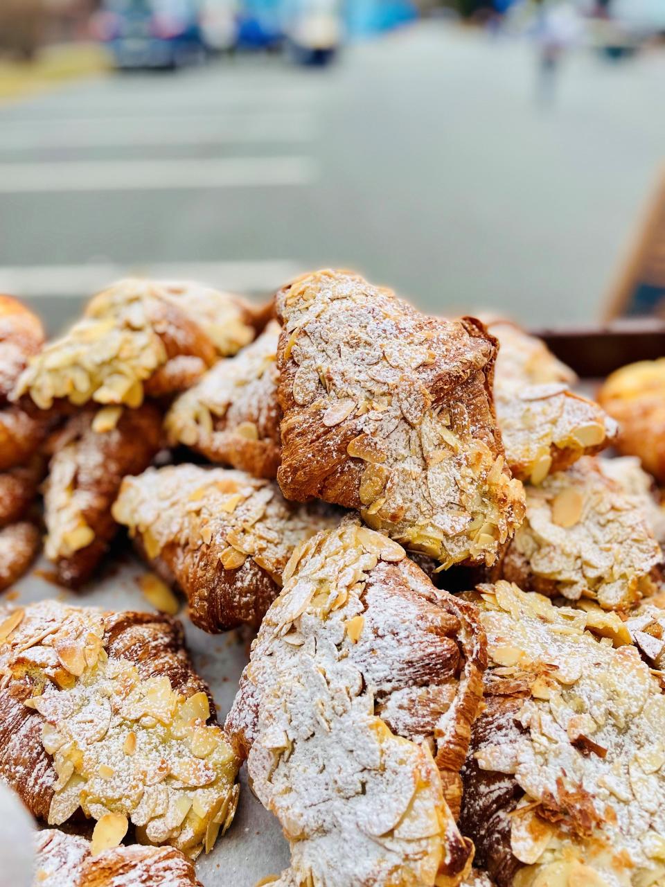 Almond croissants at Jed's Bread