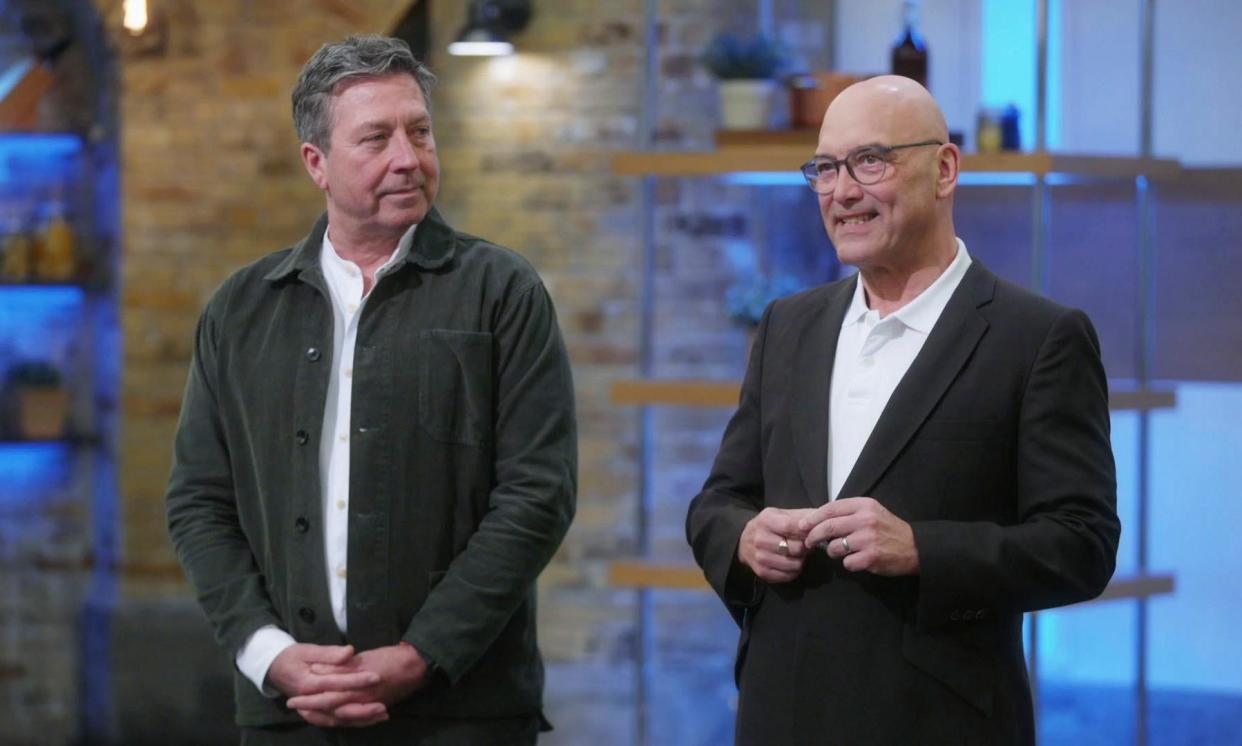 <span>John Torode, left, and Gregg Wallace dish up a new series of Masterchef.</span><span>Photograph: Screen Grab/BBC/Shine TV</span>