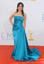 Archie Panjabi arrives at the 64th Primetime Emmy Awards at the Nokia Theatre in Los Angeles on September 23, 2012.