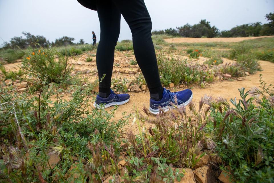 Katie Bull walks a labyrinth in Topanga.