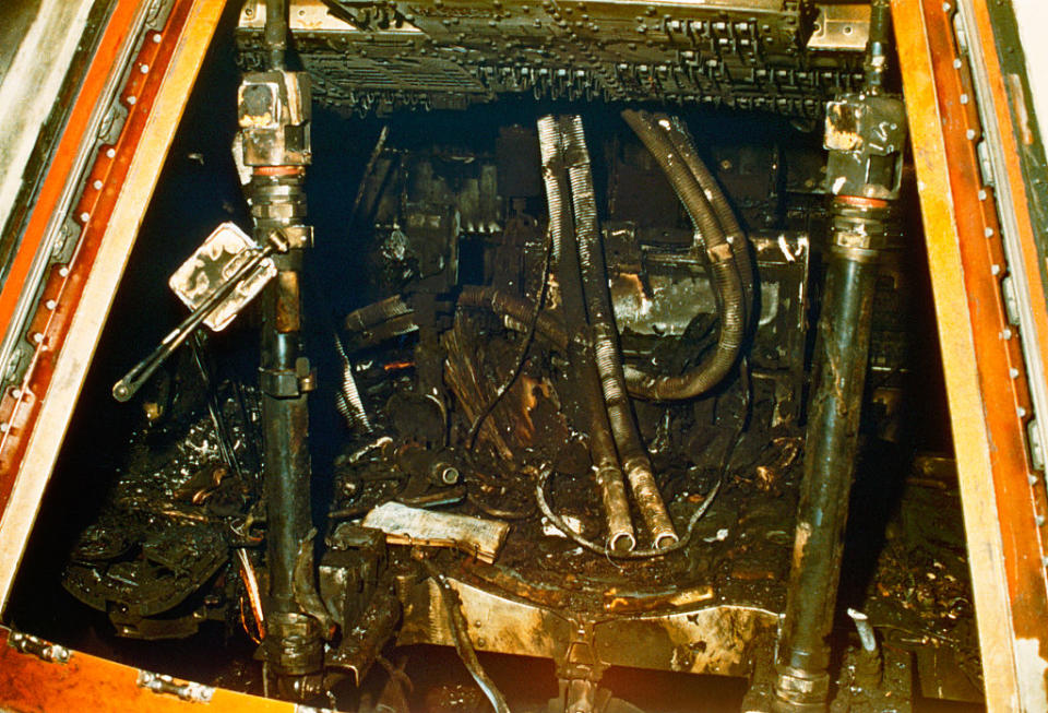 Damage from the Apollo 1 tragedy