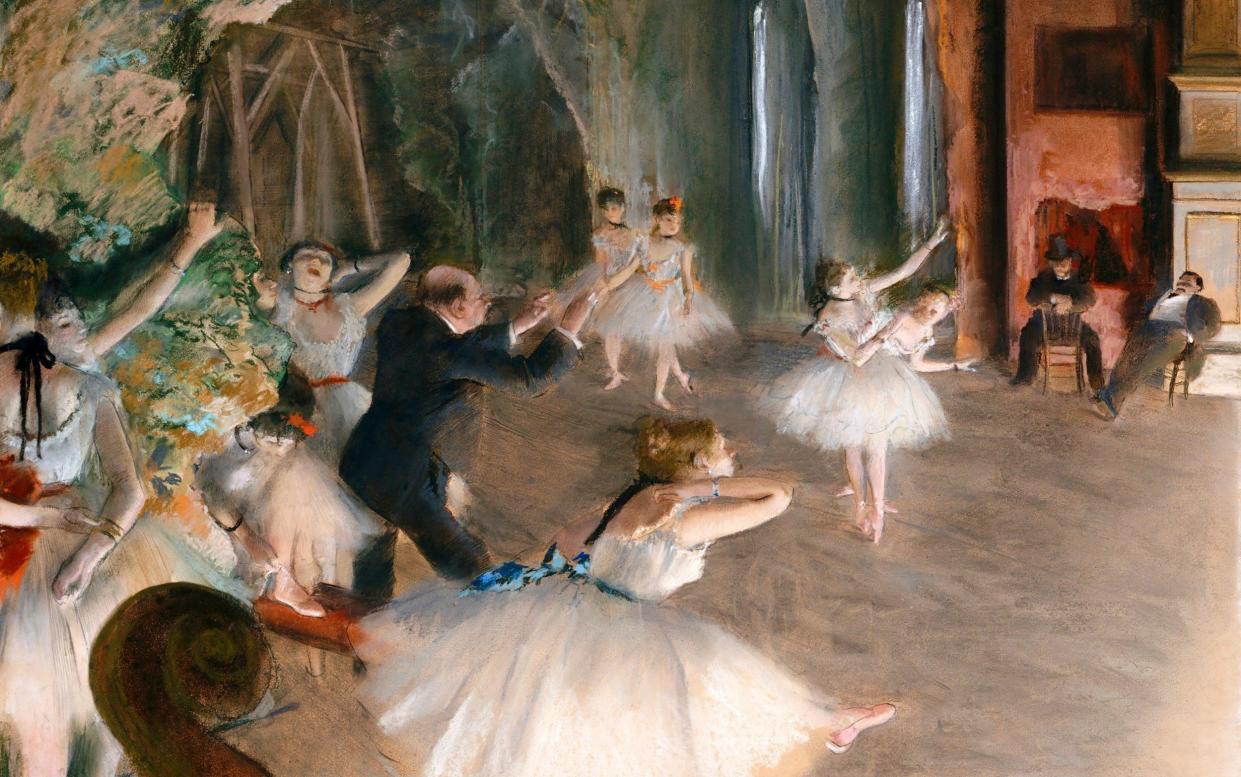 'The ballet dancers were treated as a kind of game preserve': The Rehearsal Onstage by Edgar Degas (c 1874), on view at The Met, New York