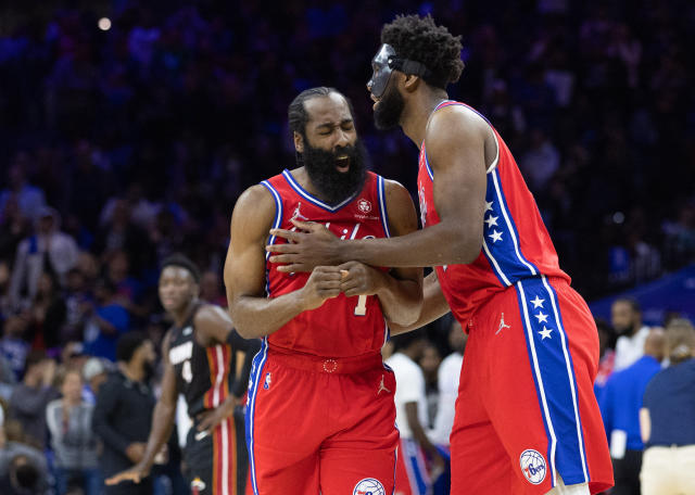 James Harden's triple-double, Joel Embiid's inside work power the