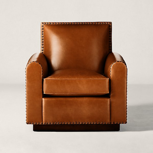 brown leather Ralph Lauren Colorado Club Chair