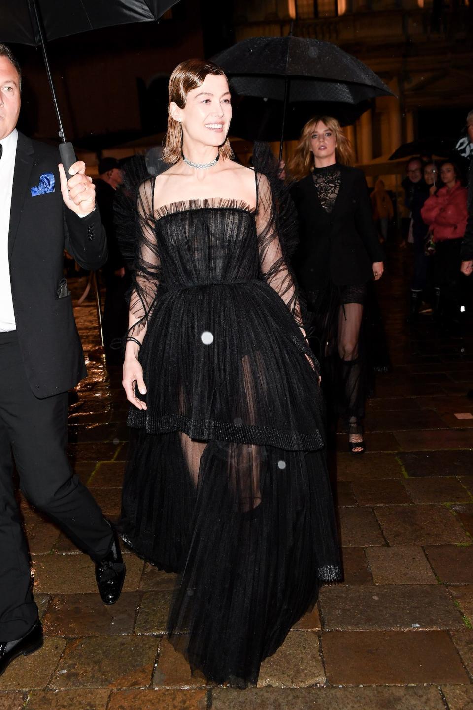 Rosamund Pike at a Dior event in Venice on April 23, 2022 in Venice, Italy.