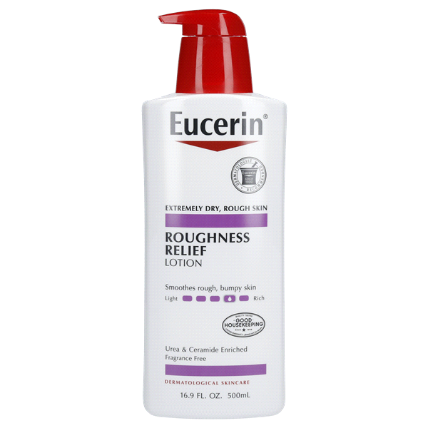 strawberry-skin-Eucerin Roughness Relief Body Lotion