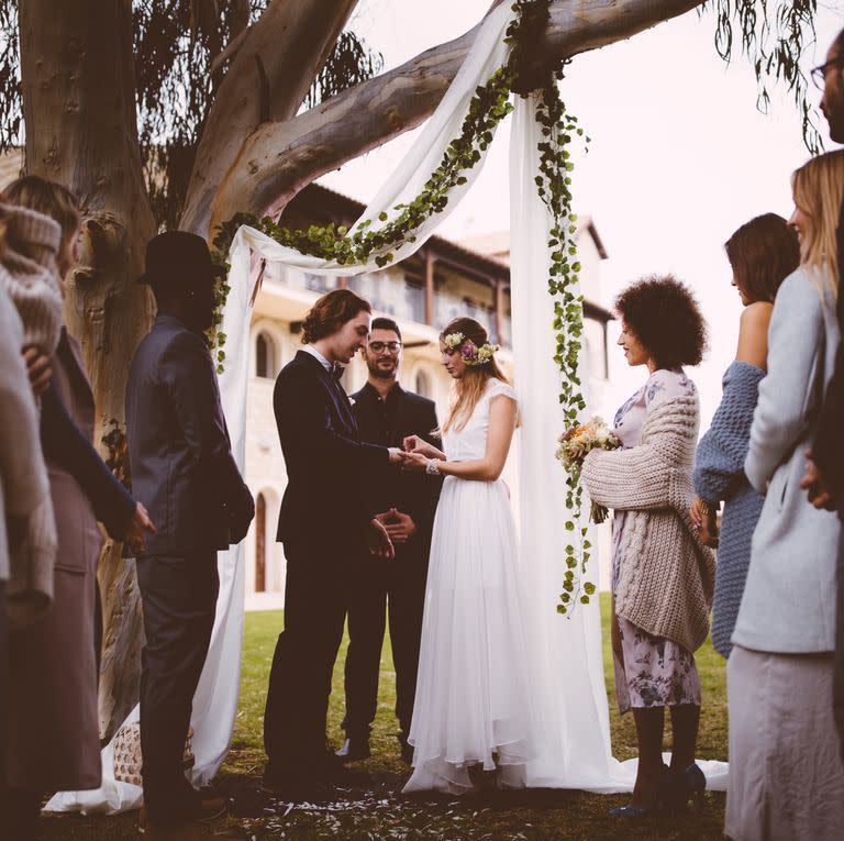 <p>Apart from the occasional (and very quiet) "aww," talking during the ceremony is simply not okay. It should go without saying, but save your personal comments for after the wedding.</p>