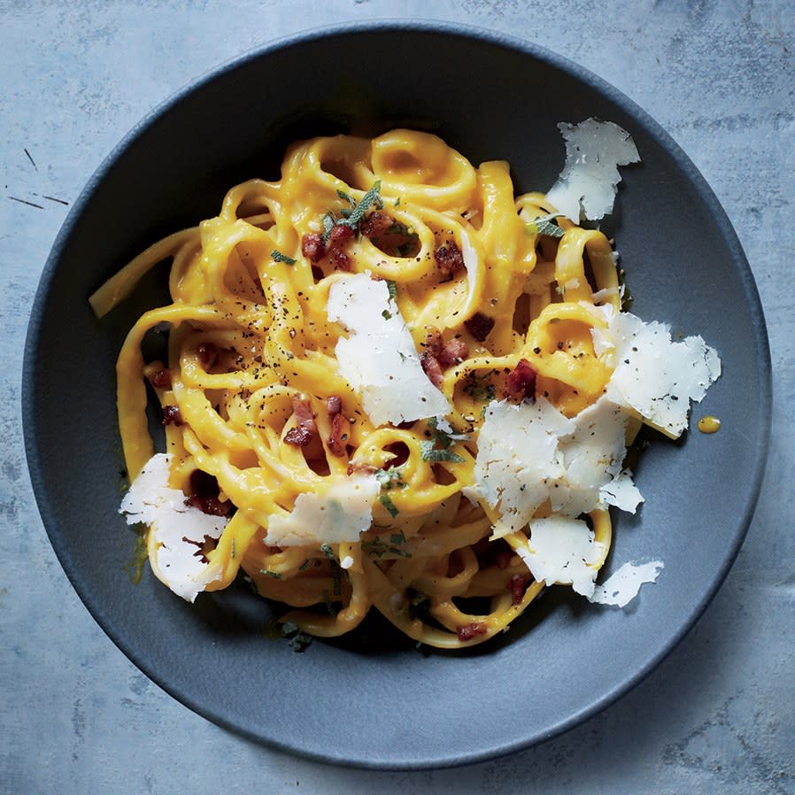 Winter Squash Carbonara with Pancetta and Sage