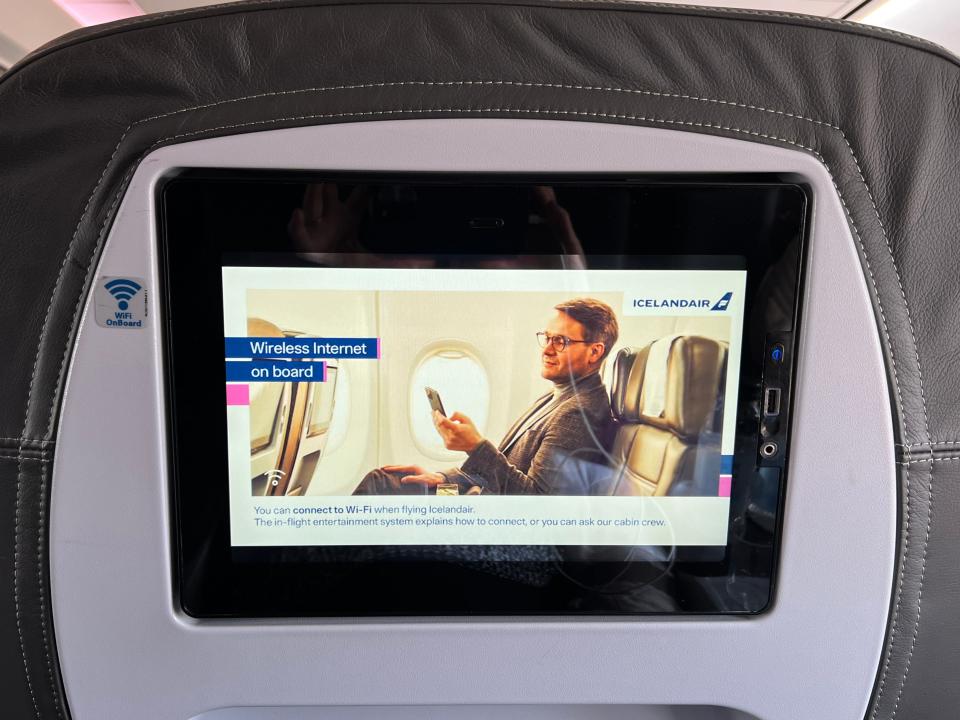 screen on plane back