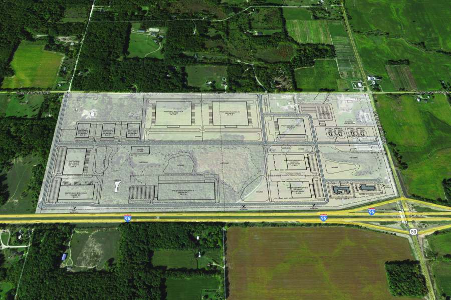 A map of the Covenant Business Park in Lowell Township. (Courtesy the Right Place)