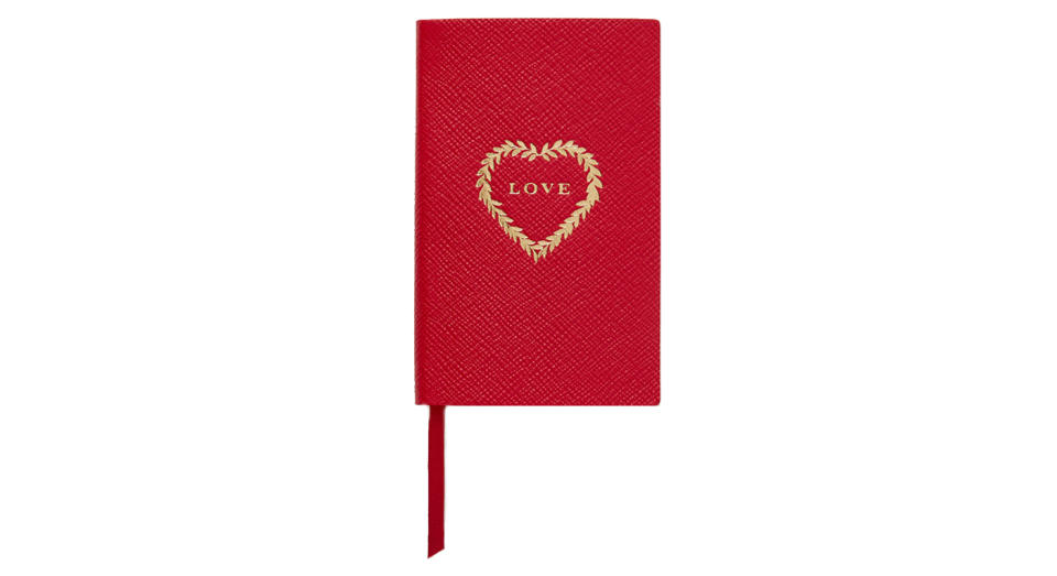 Smythson Love Textured-Leather Notebook 