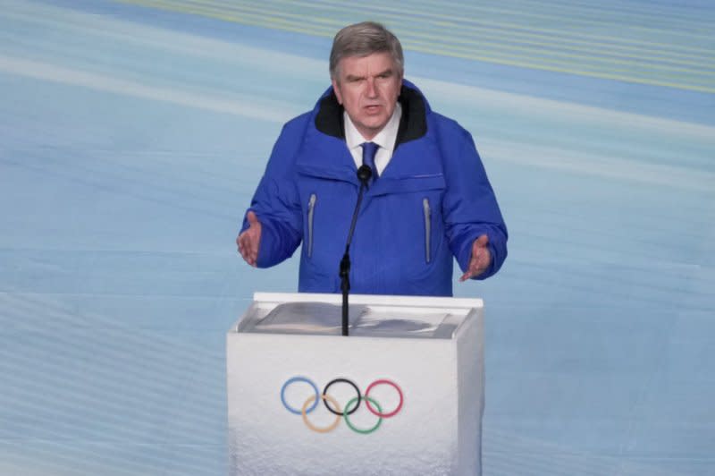 The International Olympic Committee Friday launched its AI Agenda. IOC President Thomas Bach (pictured in 2022) said the "vast potential of AI" will be harnessed in a responsible way. File Photo by Richard Ellis/UPI