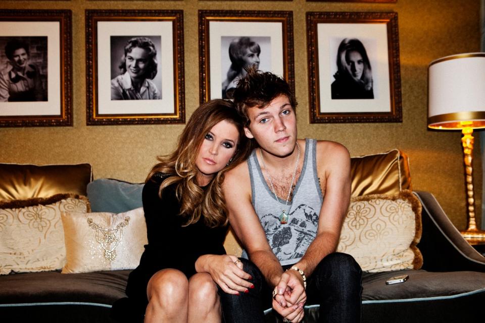 Lisa Marie and her son, Ben, backstage at the Grand Ole Opry in Nashville, where she made her Opry debut in 2012.