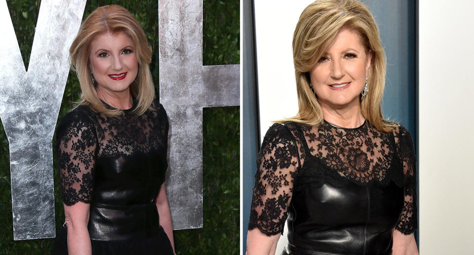 For this year's Vanity Fair Oscars party, the author and businesswoman re-wore the same Valentino dress she wore for the same event in 2013. (Getty Images)