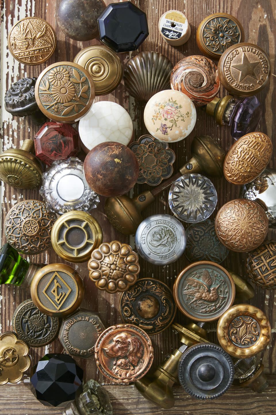 collection of vintage doorknobs, door hardware
