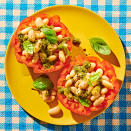 <p>This simple 3-ingredient recipe is perfect for a light lunch or snack. Showcasing the midsummer flavors of fresh tomatoes and pesto, this recipe is delicious, nutritious and ready in just five minutes.</p>