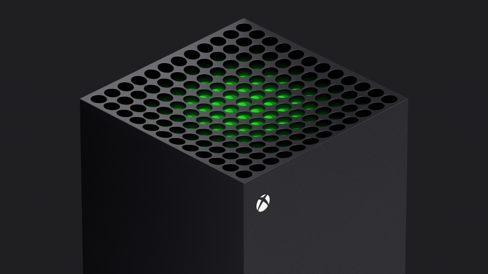 The Xbox Series X side view