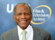 FILE PHOTO: Actor Poitier arrives at the opening night of the UCLA Film and Television Archive film series "Champion: The Stanley Kramer Centennial" and world premiere screening of "Death of a Salesman" in Los Angeles