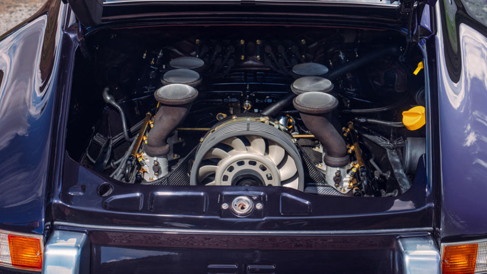 The 4.0-liter, naturally aspirated flat-six engine inside the latest Porsche 911 restomod from Theon Design.