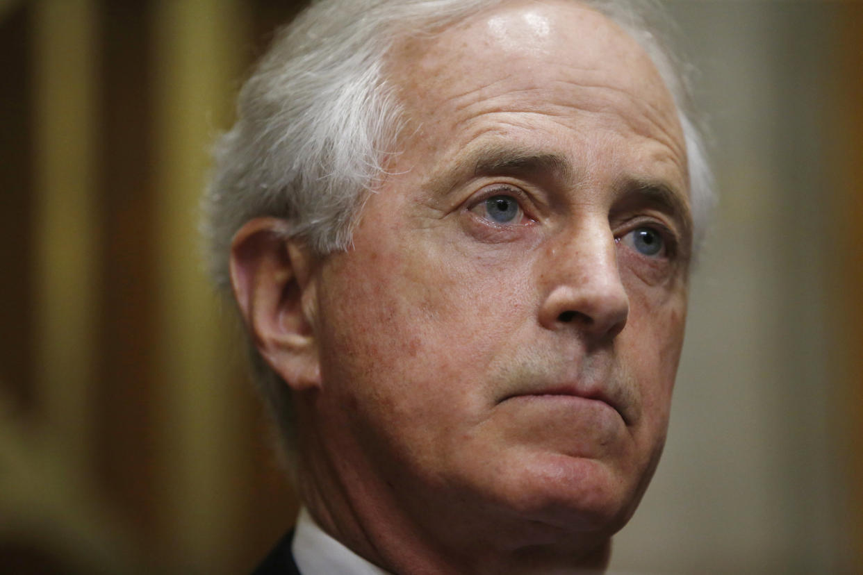 Senate Foreign Relations Committee Chairman Bob Corker's introduced the motion passed by the Senate that aims to give Congress a role in determining when the U.S. can impose tariffs in the interest of national security. (Photo: Leah Millis/Reuters)
