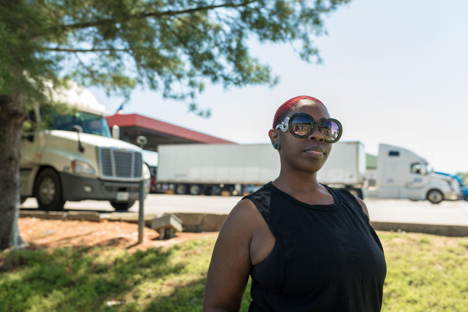 Carla Richelle credits her childhood in Birmingham, Alabama for teaching her safety skills that she uses today as a truck driver. (Photo: Lynsey Weatherspoon for HuffPost)