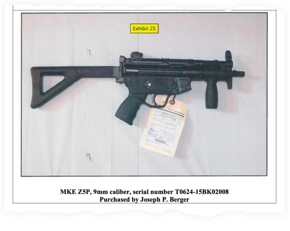 <div class="inline-image__caption"><p>One of the fully-automatic machine guns federal agents say they found in Berger’s house.</p></div> <div class="inline-image__credit">U.S. District Court for the Eastern District of Pennsylvania</div>