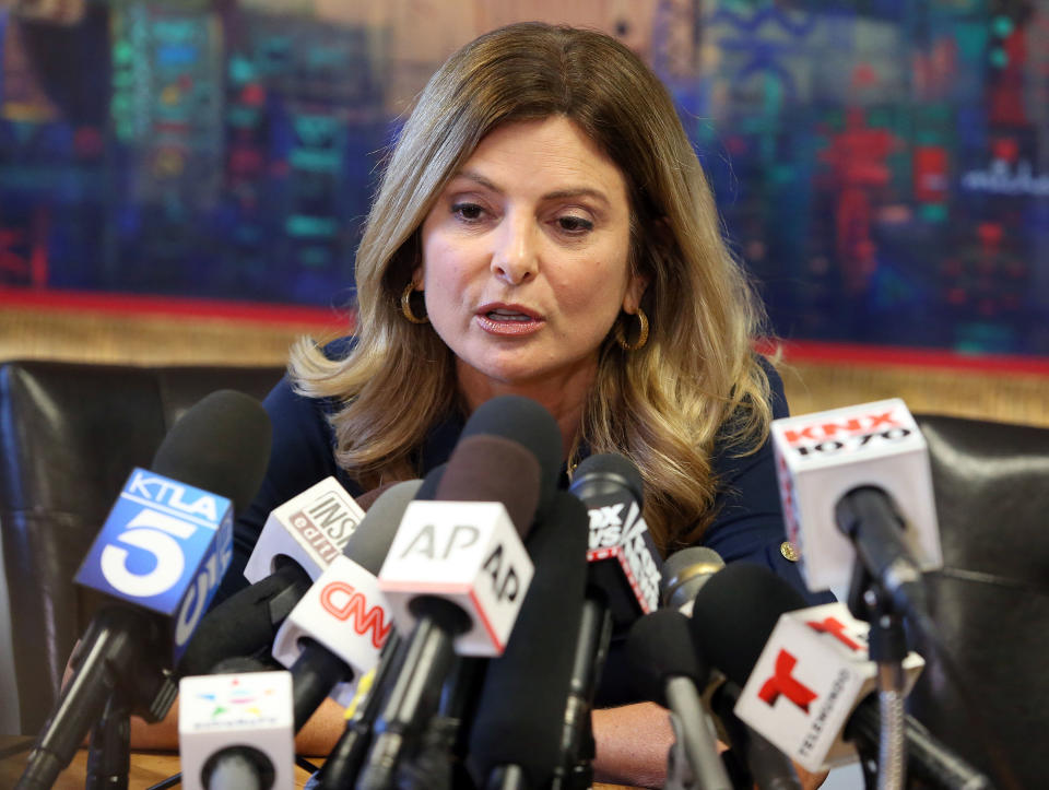 Lisa Bloom is shown during a press conference in California last November. (Photo: Frederick M. Brown via Getty Images)